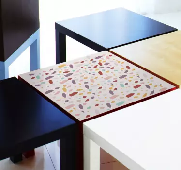 Stůl barevné kameny nábytek obtisk - TenStickers
