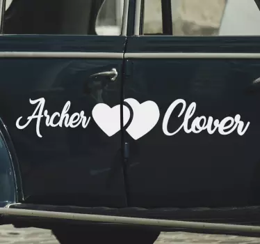 Svatební auto vinyl nálepka - TenStickers