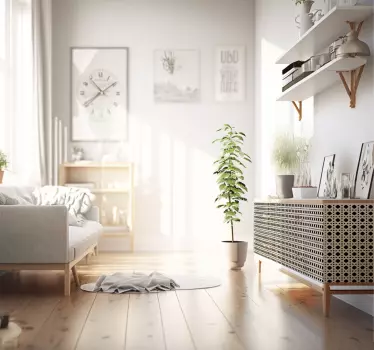 Světle hnědá nálepka na nábytek cannage - TenStickers