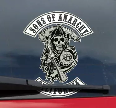 Syn anarchie téma motocykl samolepky na motorku - TenStickers