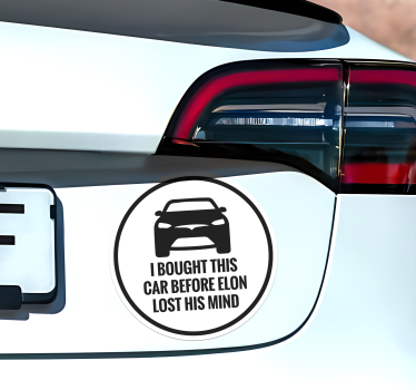 Tesla samolepka na auto - TenStickers