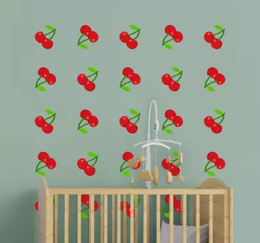 Třešeň konfety jídlo nástěnný samolepka - TenStickers