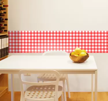 Ubrus červená vinylová tisková nálepka na zeď - TenStickers