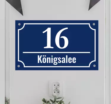 Ulice a číslo skleněné dveře nálepka - TenStickers