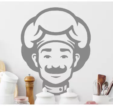 Usmívající se kuchař design kuchyňský obtisk - TenStickers