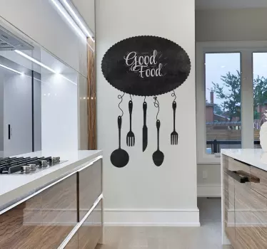 Utensilios Nářadí Černá nálepka na kartě - TenStickers