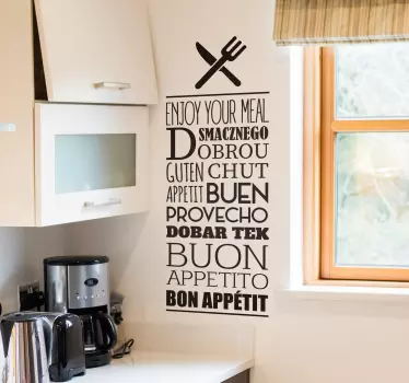 Užijte si jídlo kantýna nálepka - TenStickers