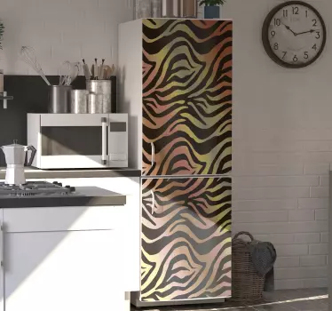 Vinobraní zebra lednice zábal - TenStickers