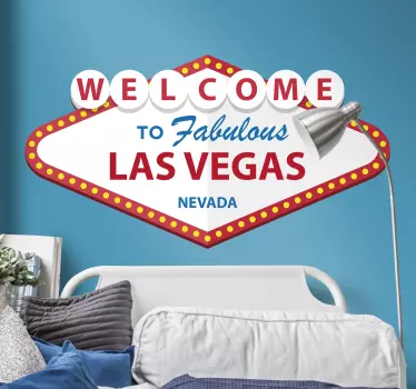 Vítejte na samolepce domácí zdi las vegas - TenStickers