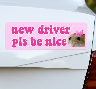 Samolepka na auto buďte na nového řidiče hodní - TenStickers