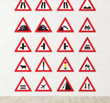 Výstražné značky dekorativní nálepky - TenStickers