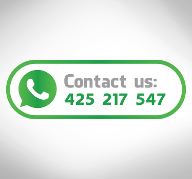 Whatsapp obchodní telefonní číslo nálepka obchodu - TenStickers