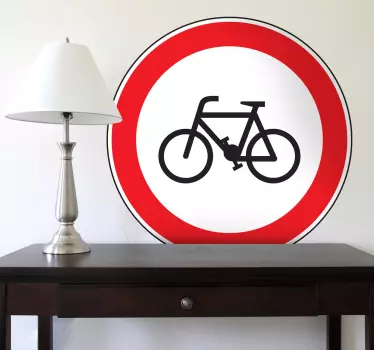 žádný cyklistický dopravní značka nálepka - TenStickers