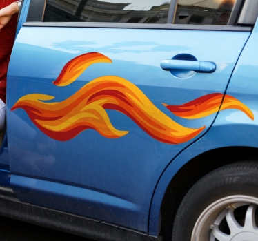 Závodní plamen obtisk auto - TenStickers