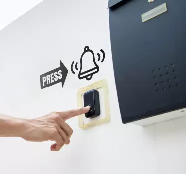 Zazvonit na zvonek Nálepka znamení - TenStickers