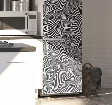 Zebra 3d efekt obtisky lednice - TenStickers