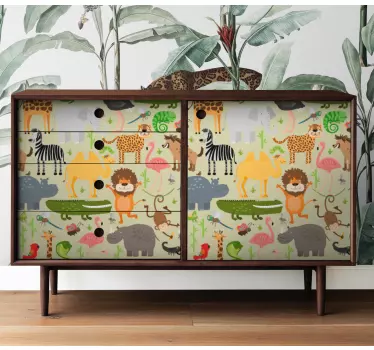 Zvířata džungle designové obtisky pro nábytek - TenStickers