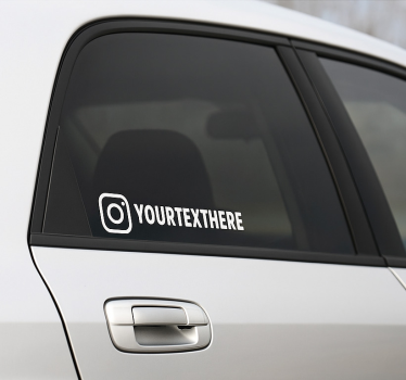Samolepka na auto s uživatelským jménem instagram - TenStickers
