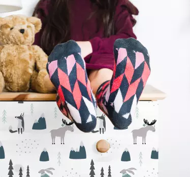 Zvířecí obtisky severského stylu pro nábytek - TenStickers