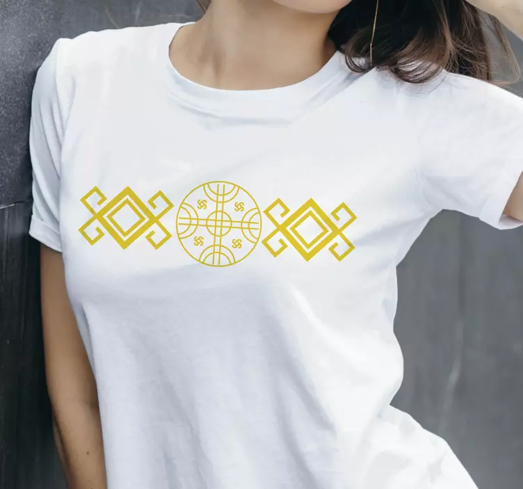 červený styl mapuche Tričko - TenStickers