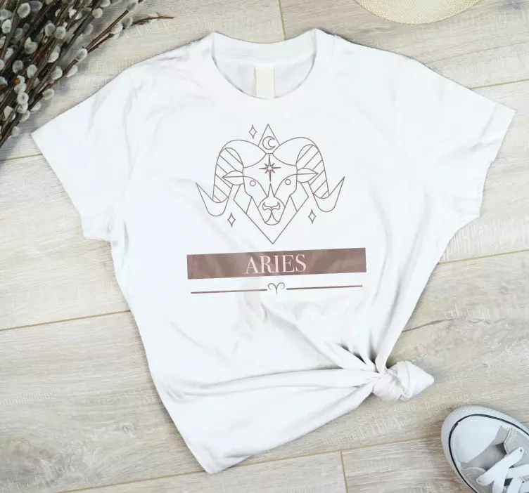 Beran růžová karta znamení zvěrokruhu vlastní tričko - TenStickers