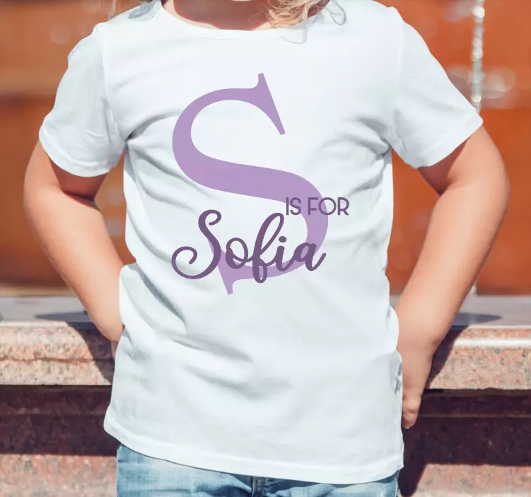 Design s počátečním písmenem trička se jménem - TenStickers