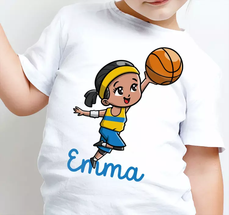 Dívka basketbalista trička s názvem - TenStickers