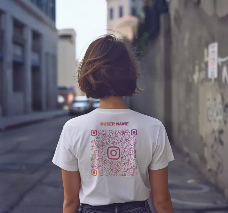 Instagramový qr kód Tričko - TenStickers
