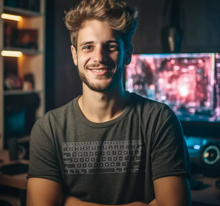 Klávesy počítačové klávesnice Tričko - TenStickers