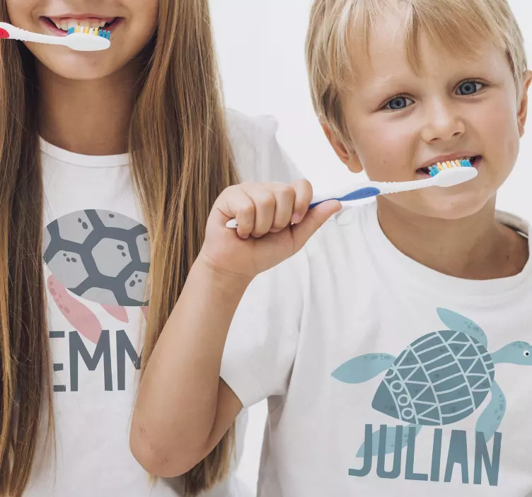 Měkké barevné želvy dětské tričko - TenStickers