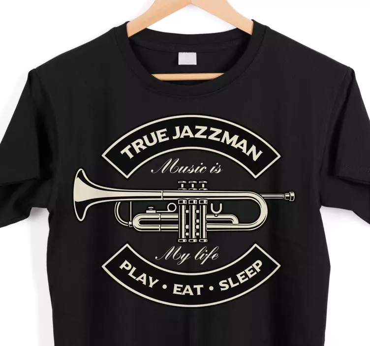 Opravdový jazzmanský design trička na zakázku - TenStickers