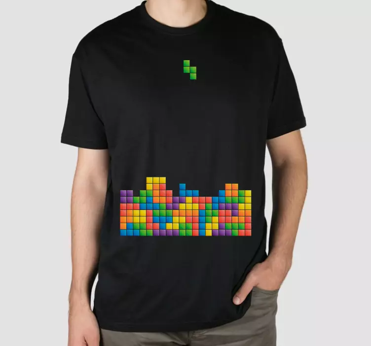 Padající tetris tričko na míru - TenStickers