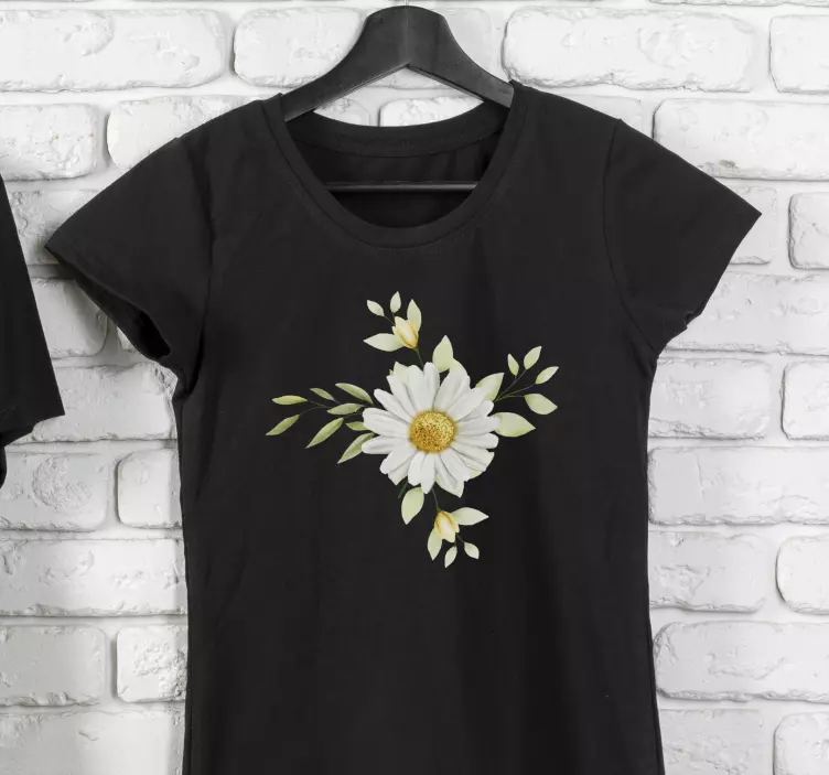 Realistické sedmikrásky na pruhovaném tričku - TenStickers