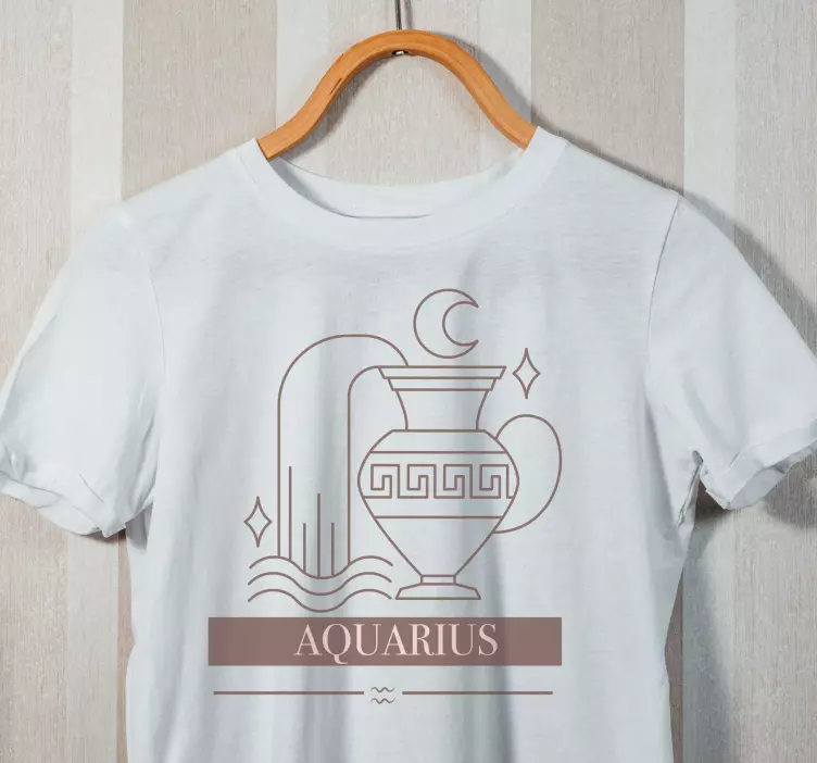 Vodnář růžové karty znamení design vlastní tričko - TenStickers