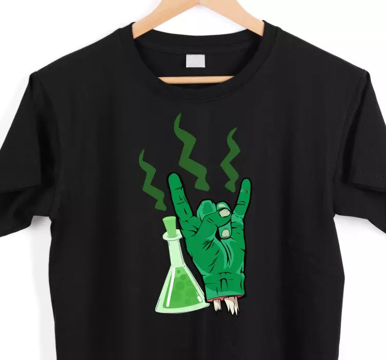 Zombie rocková ruka s halloweenskou košilí lektvarů - TenStickers