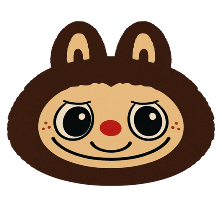 Hnědý design labubu Ostatní Vinylový koberec - TenStickers