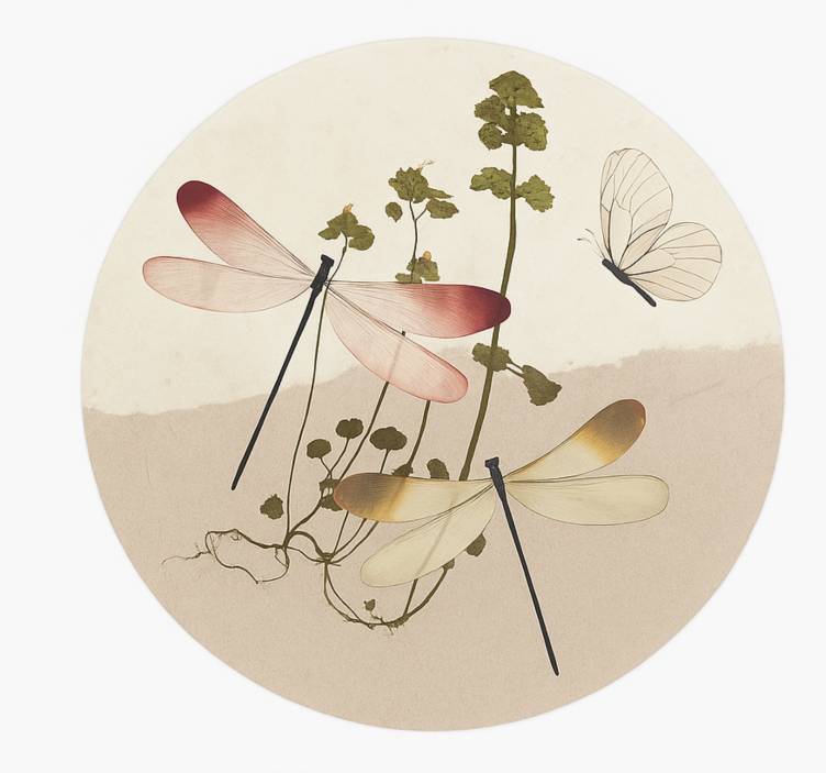 Lisovaná přírodní koláž Vinylový koberec v jídelně - TenStickers