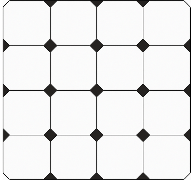 Kostkovaný diamantový potisk Kuchyňský vinylový koberec - TenStickers