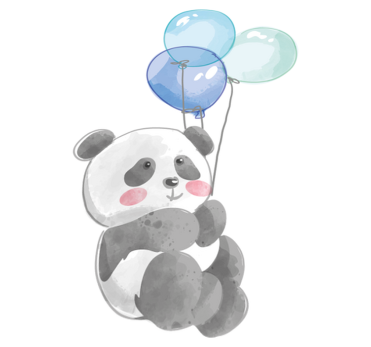 Zvířecí vinylový koberec dětská banda s balónky - TenStickers