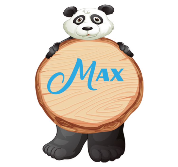 Zvířecí vinylový koberec panda se jménem - TenStickers