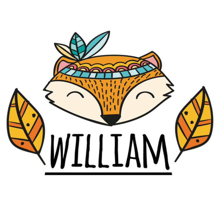 Zvířecí vinylový koberec s personalizovanou liškou - TenStickers