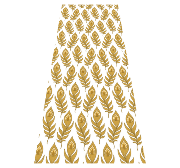 Zvířecí vinylový koberec modrá krůta se zlatými květy - TenStickers