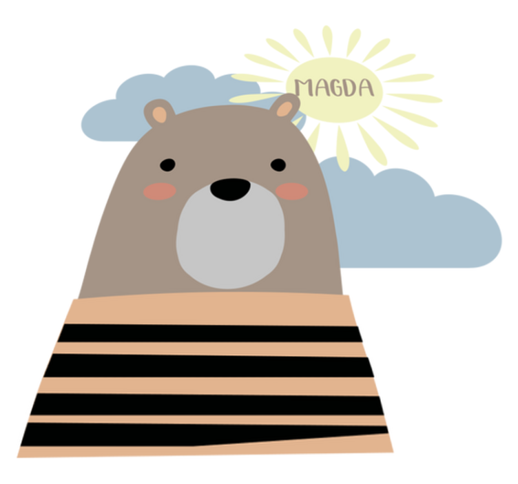 Zvířecí vinylový koberec s medvědem na míru - TenStickers