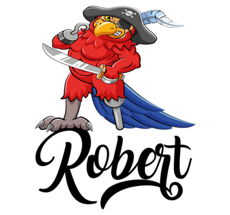 Zvířecí vinylový koberec s figurkou papouška piráta - TenStickers