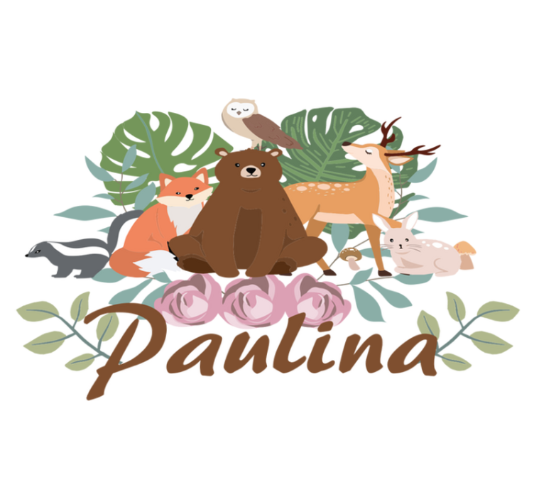 Zvířecí vinylový koberec lesní zvířecí setkání - TenStickers