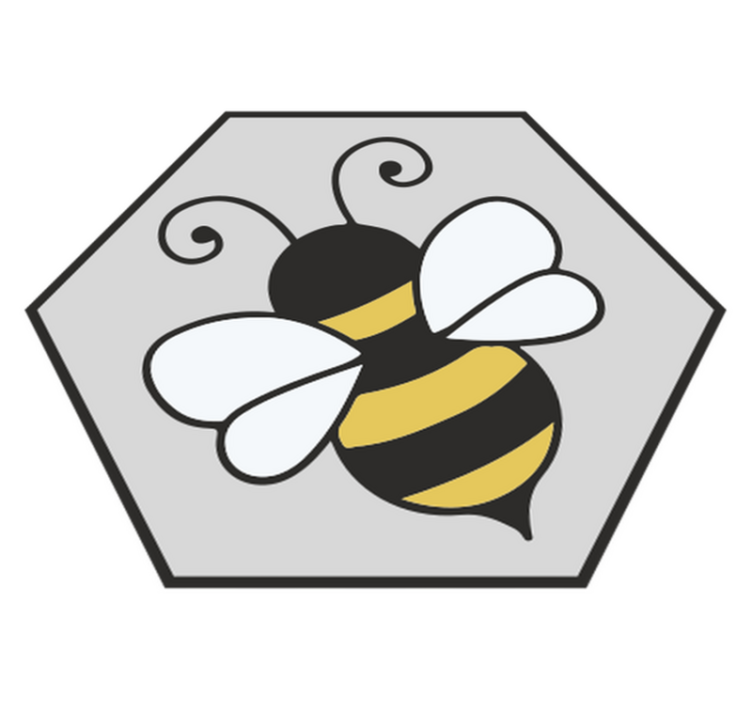 Zvířecí vinylový koberec design včelí hexagon - TenStickers