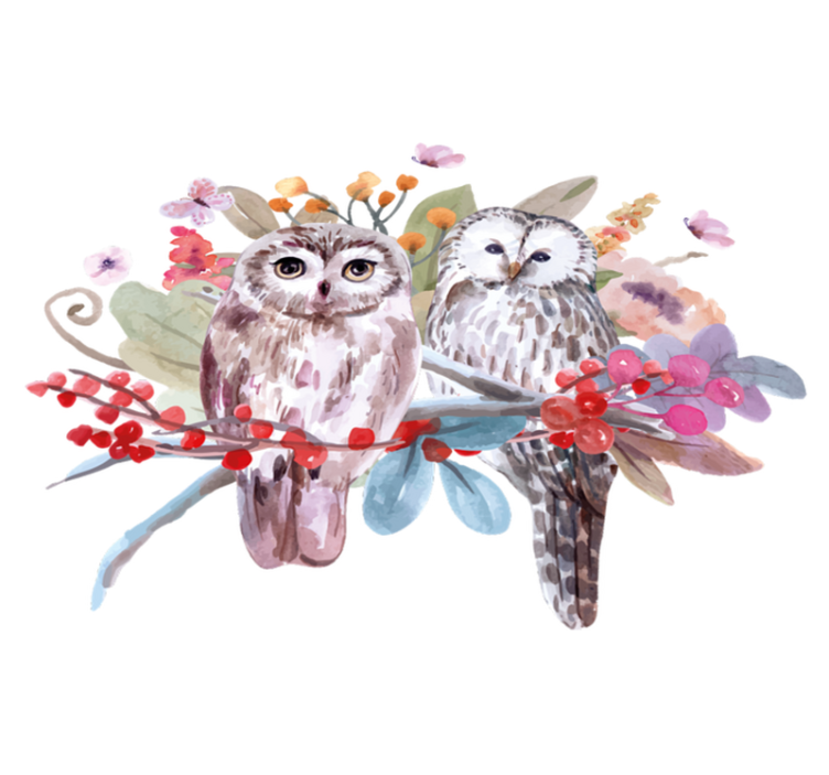Zvířecí vinylový koberec sovy v přírodě - TenStickers