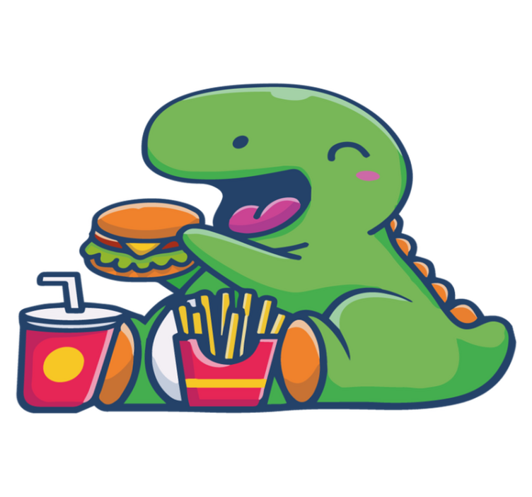 Zvířecí vinylový koberec Šťastný zelený dinosaurus - TenStickers