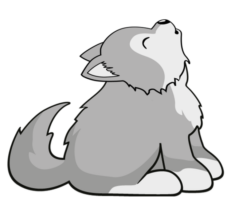 Zvířecí vinylový koberec s ilustrací vyjícího psa - TenStickers