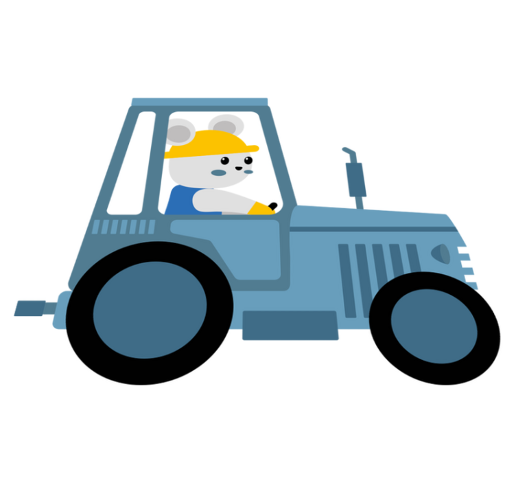 Zvířecí vinylový koberec roztomilý medvěd farmář - TenStickers